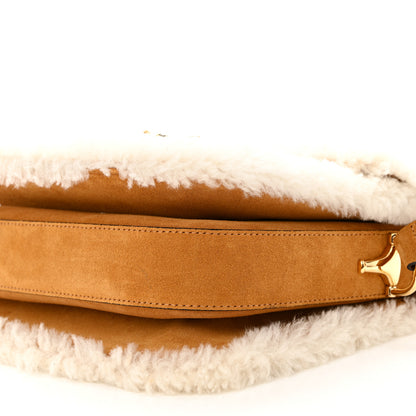 Gucci Suede Shearling Horsebit 1955 Shoulder Bag Brown 10 of 10