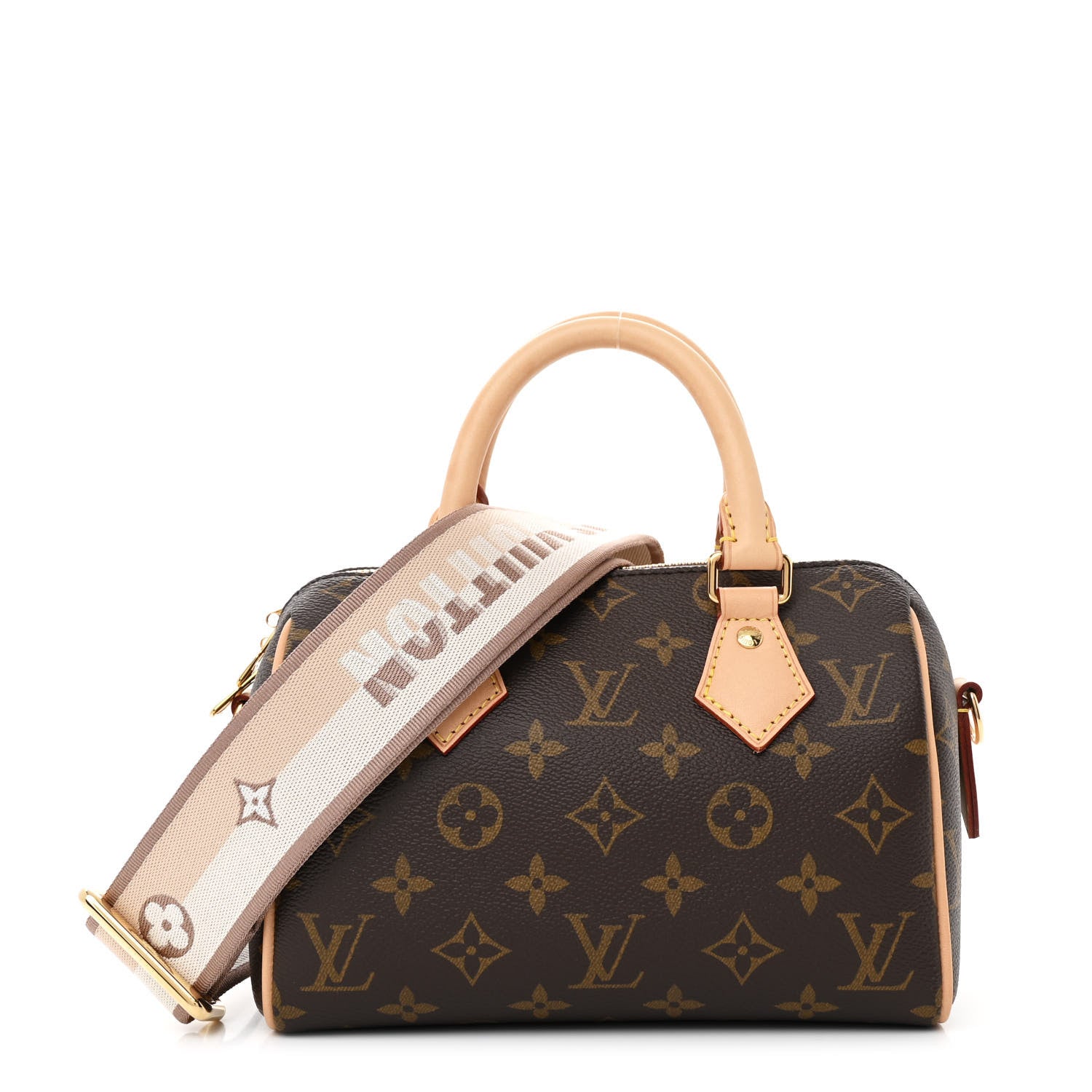 Louis Vuitton Monogram Speedy Bandouliere 20 Beige 1 of 11