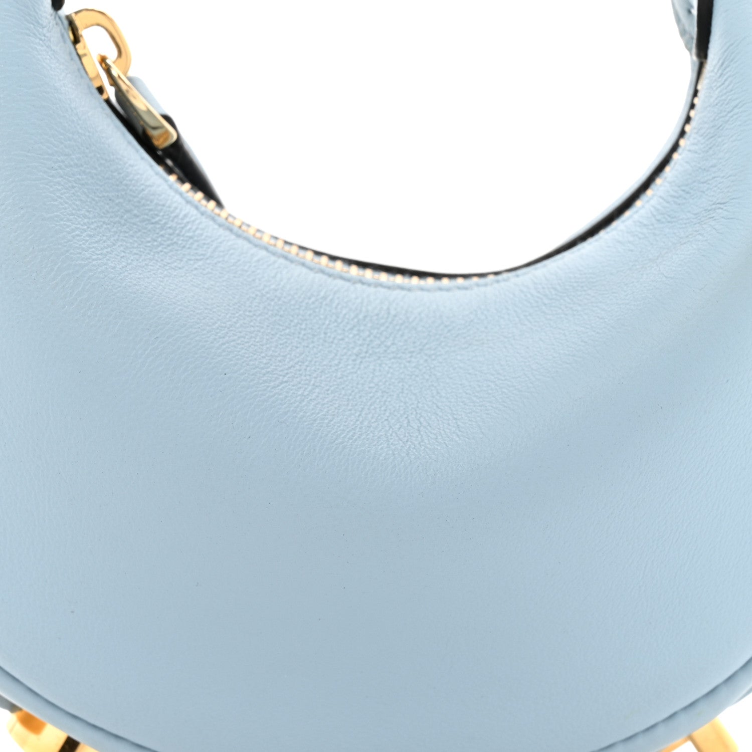 Fendi Vitello Grace Matte Nano Fendigraphy Hobo Charm Azzurro Baby 8 of 10