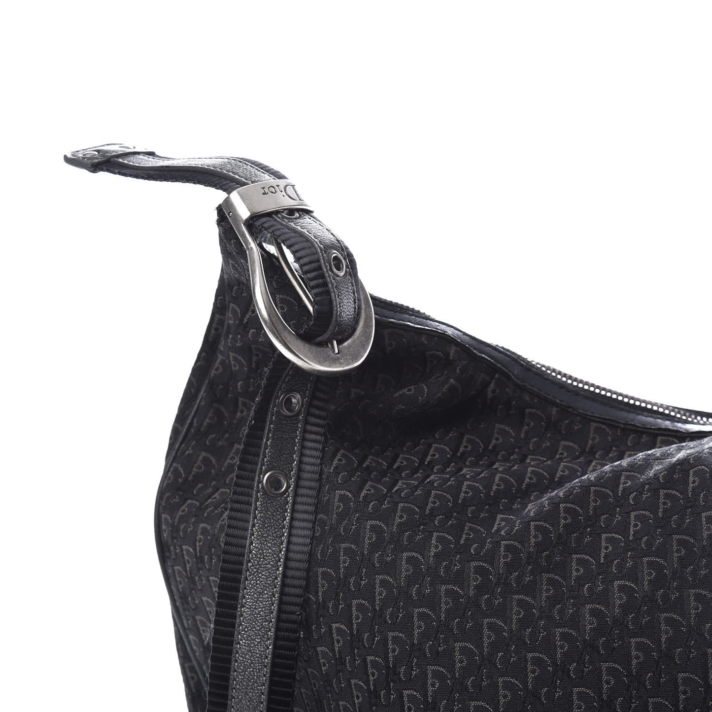 Monogram Buckle Hobo Black