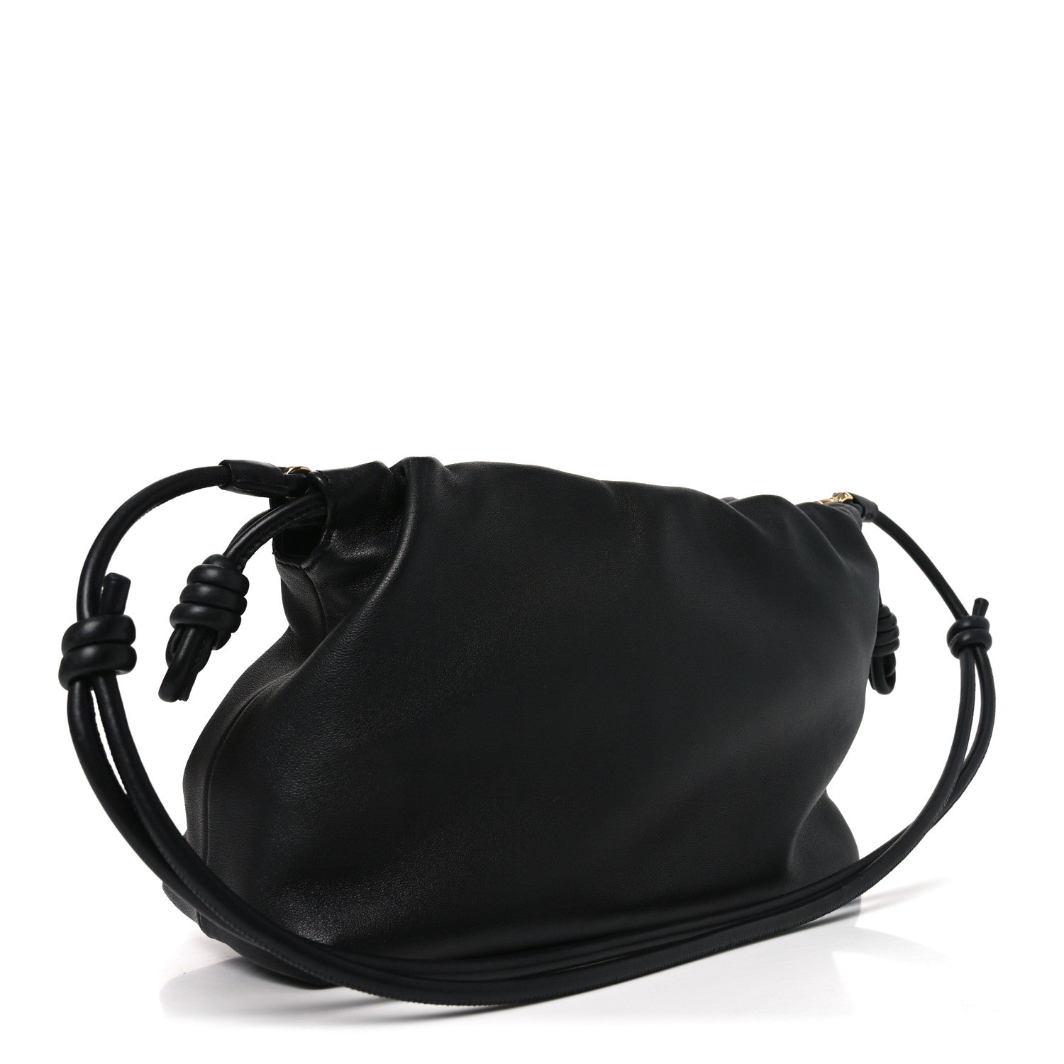 Loewe Mellow Nappa Medium Donut Chain Flamenco Knot Clutch  Black 3 of 10