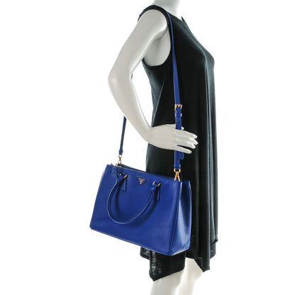 Prada Saffiano Lux Medium Tote Royal 2 of 8