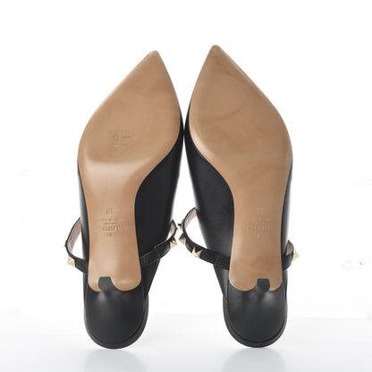 Valentino Garavani Nappa Rockstud Hype Low Heel Mules 38 Black 5 of 8