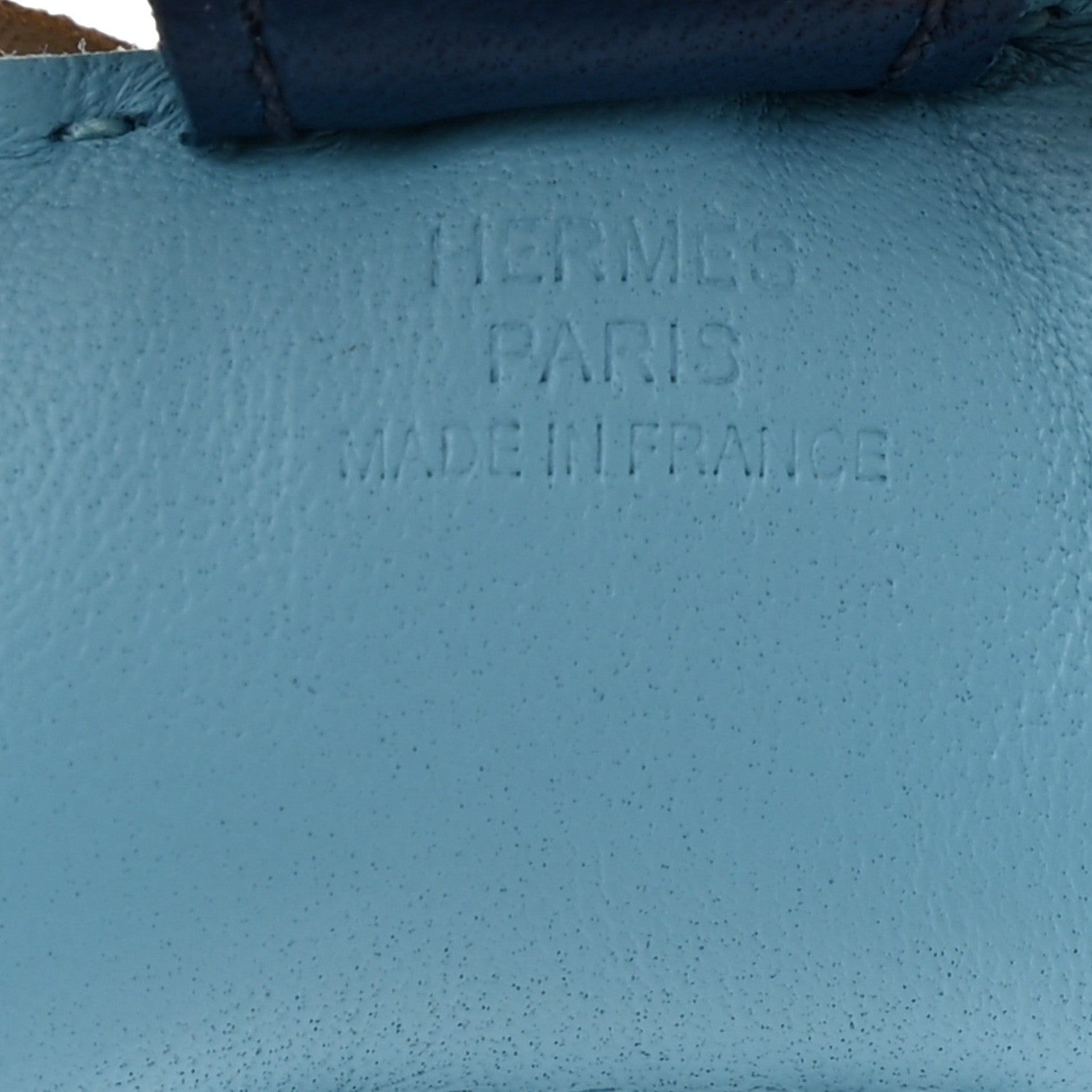 Hermes Milo Lambskin Grigri Rodeo Horse Bag Charm PM Celeste Bleu De Malte Kraft 4 of 5