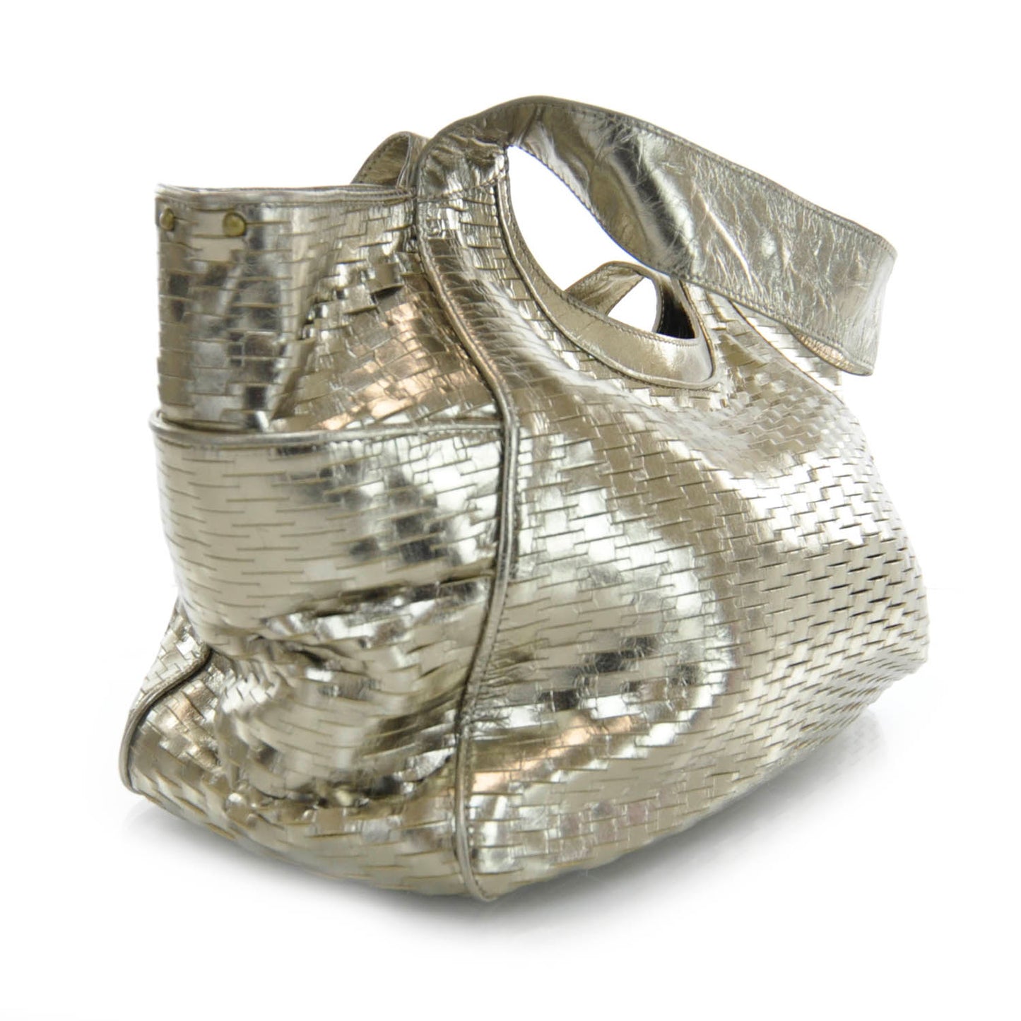 Slashed Leather Keeya Gold
