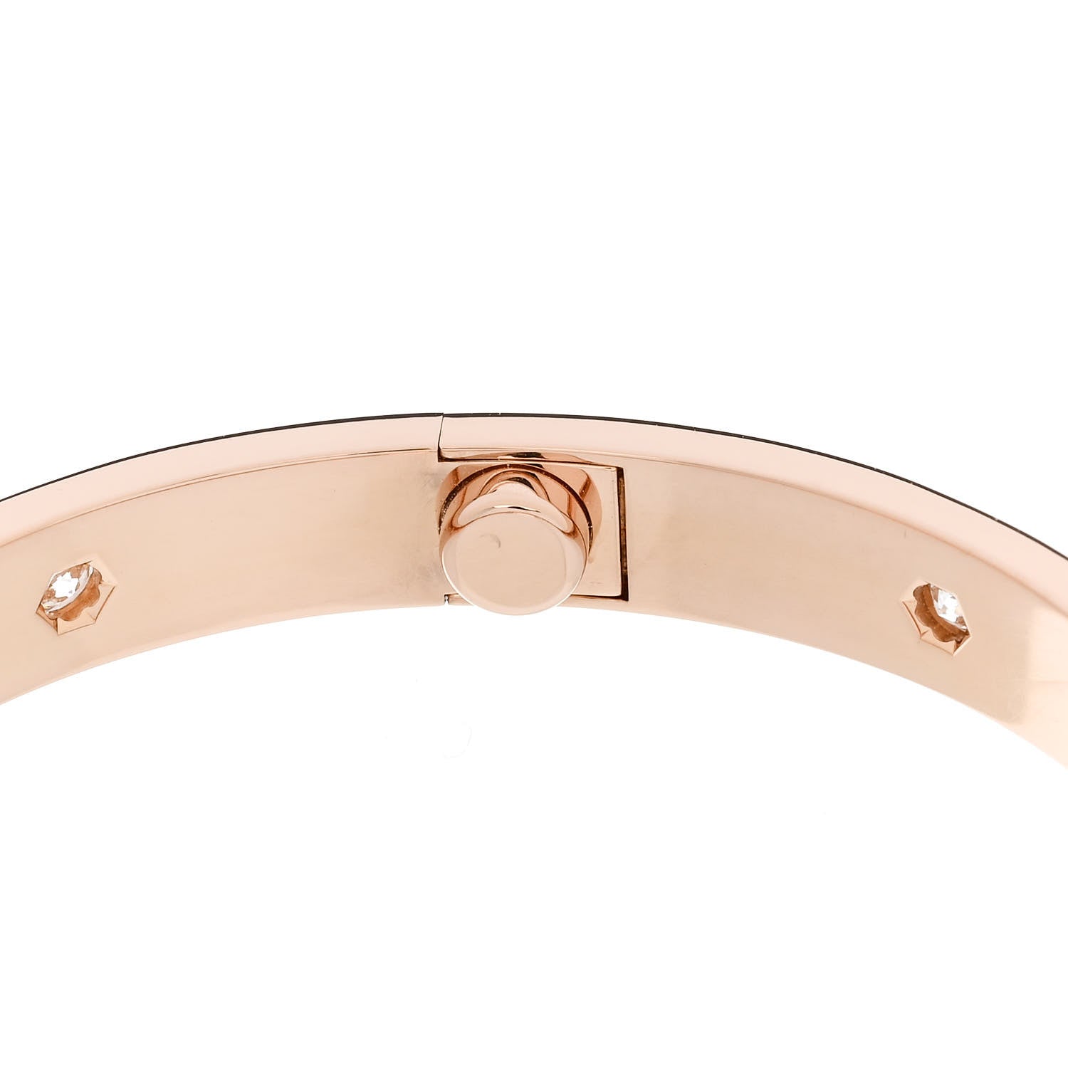 Cartier 18K Pink Gold 10 Diamond LOVE Bracelet 17 9 of 10