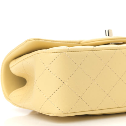 Chanel Lambskin Quilted Mini Top Handle Rectangular Flap Yellow 9 of 11