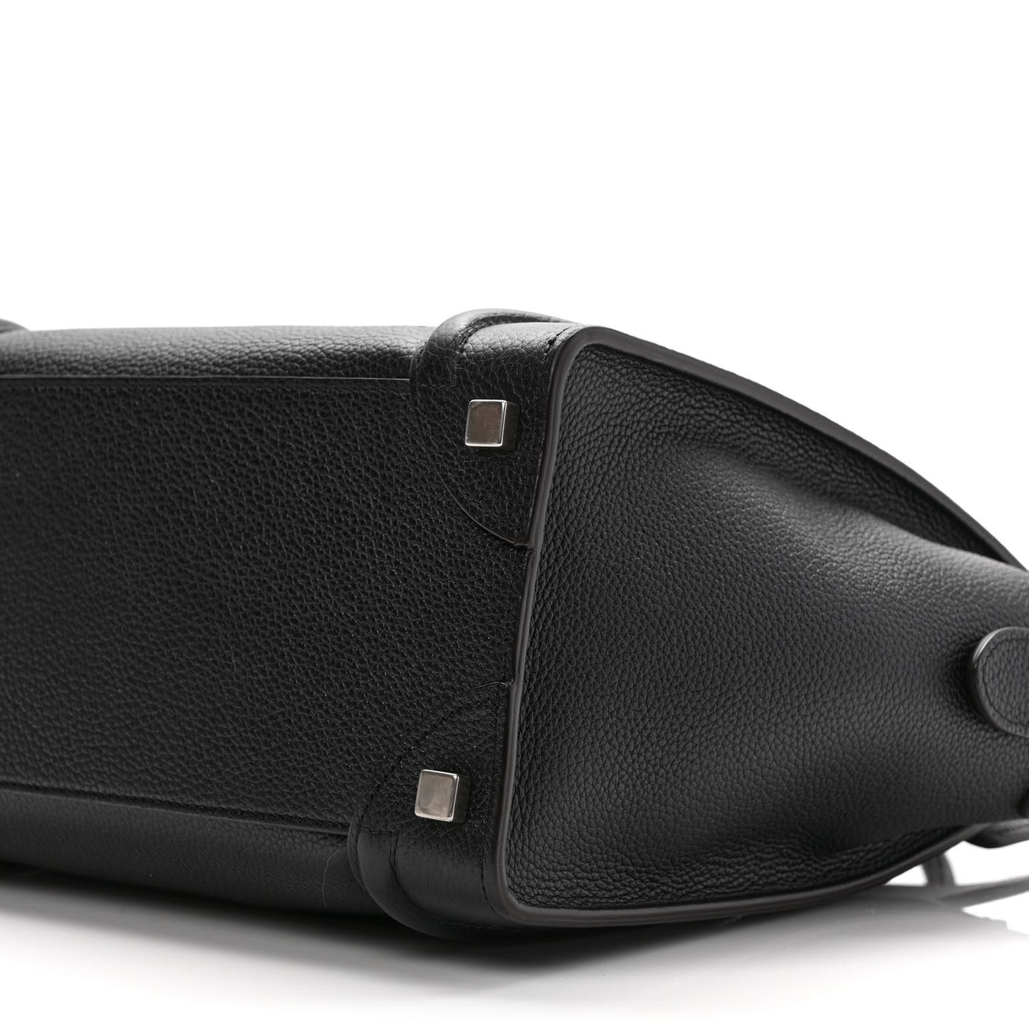 Drummed Calfskin Micro Luggage Black