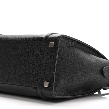 Celine Drummed Calfskin Micro Luggage Black 8 of 9