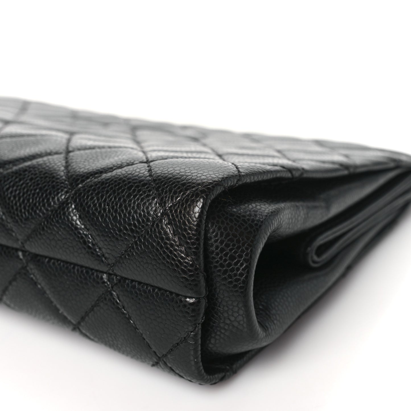 Caviar Quilted CC Large Clutch Black
