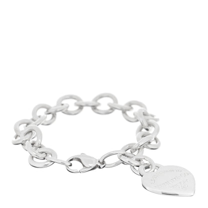 Tiffany Sterling Silver Return to Tiffany Heart Tag Charm Bracelet 1 of 4