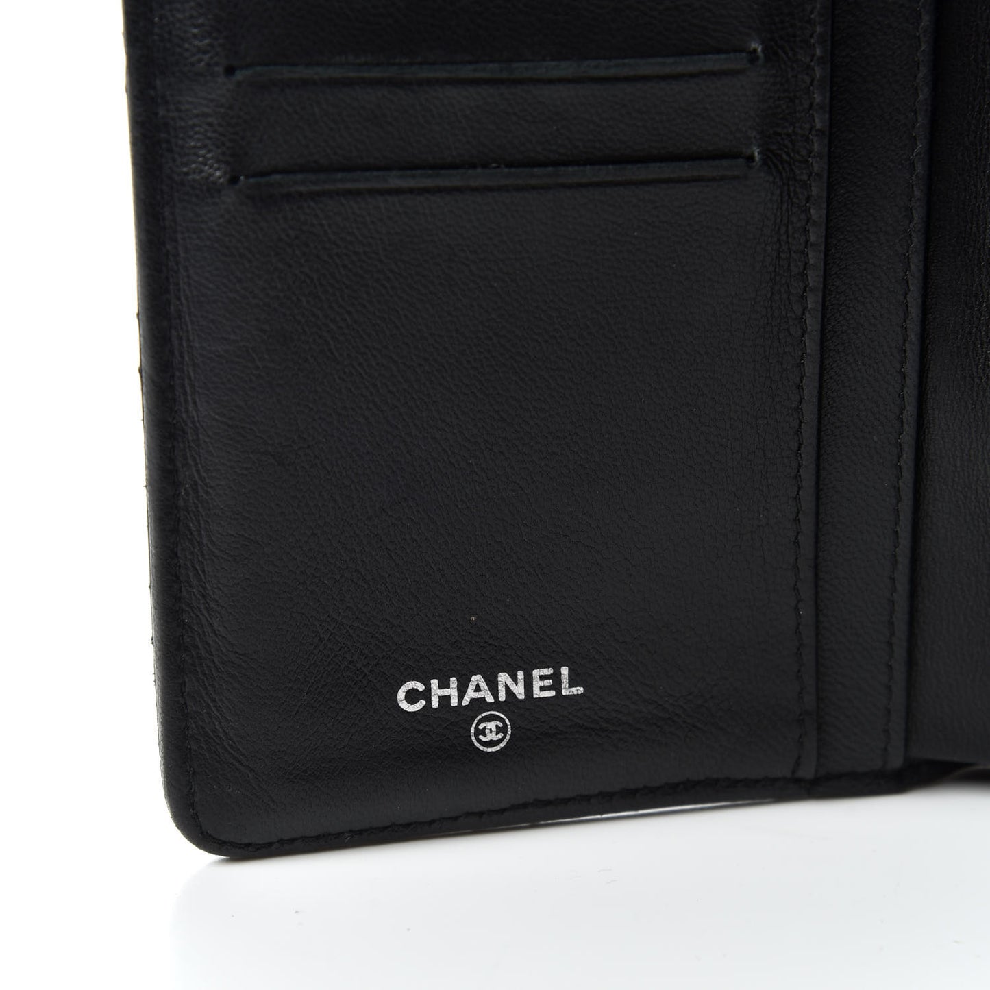 Lambskin Quilted Yen Wallet Black