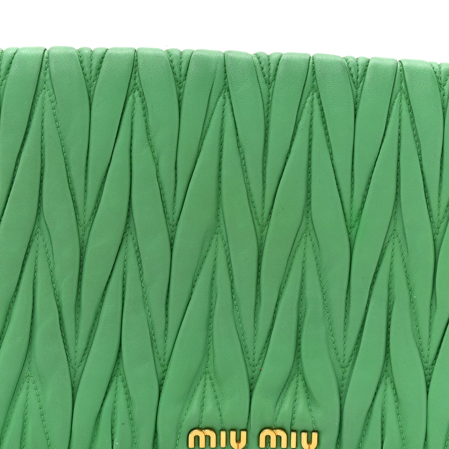 Nappa Matelasse Clutch Menta