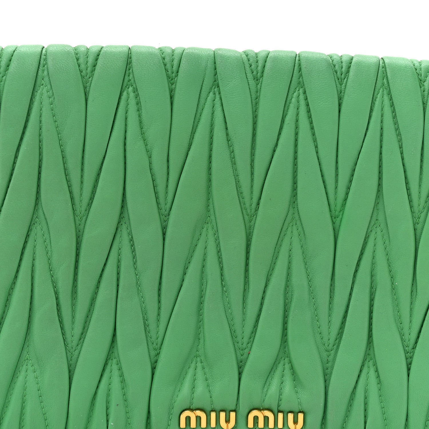 Miu Miu Nappa Matelasse Clutch Menta 8 of 14