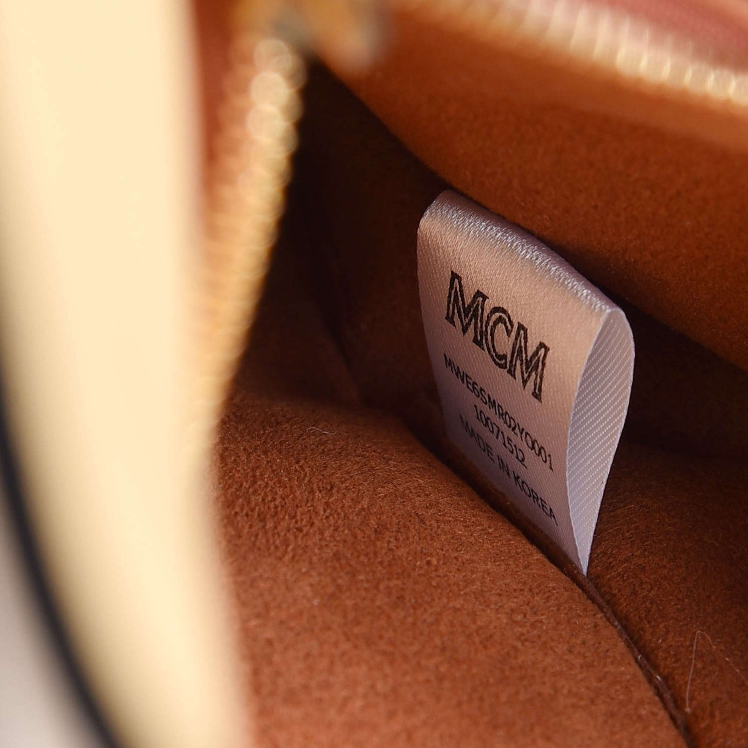 MCM Calfskin Coated Canvas Studded Small Marien Satchel Camomile 14 of 16
