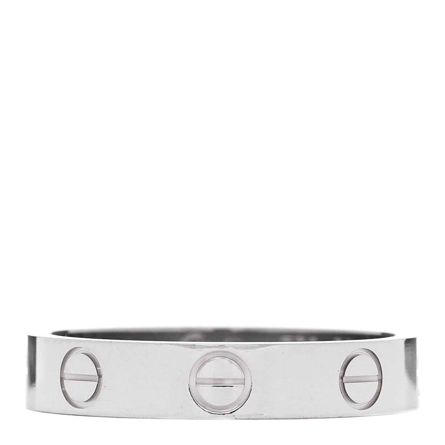 18K White Gold 3.5mm LOVE Wedding Band Ring 52 6
