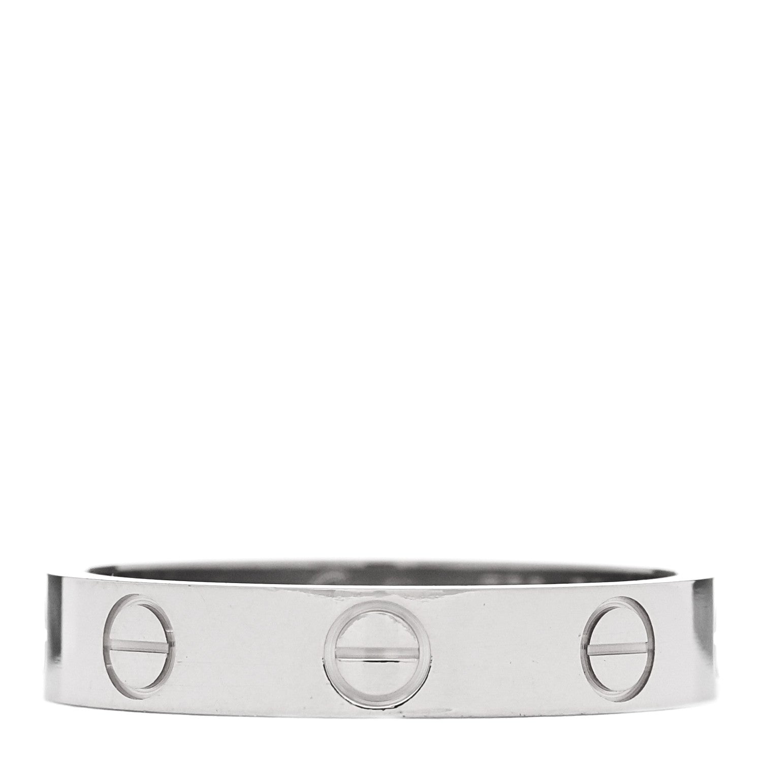 Cartier 18K White Gold 3.5mm LOVE Wedding Band Ring 52 6 3 of 4