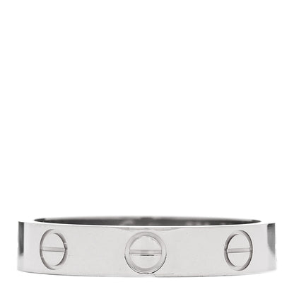 Cartier 18K White Gold 3.5mm LOVE Wedding Band Ring 52 6 3 of 4