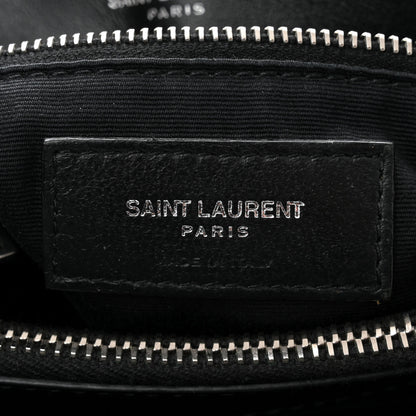 Saint Laurent Calfskin Y Quilted Monogram Medium Loulou Chain Satchel Black 6 of 11