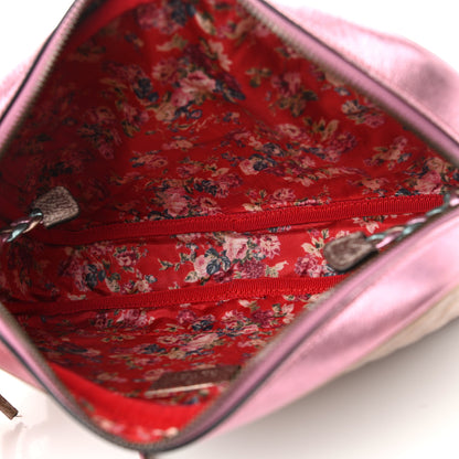 Gucci Laminated Nappa Trapuntata Small Zumi Shoulder Bag Rosa Lago Rame 5 of 10