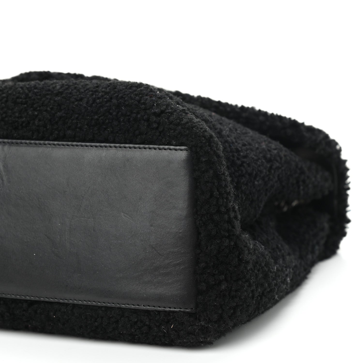 Saint Laurent Shearling Monogram Medium Loulou Shoulder Bag Black 11 of 11