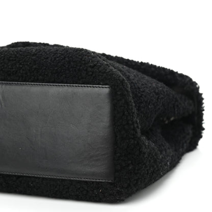 Saint Laurent Shearling Monogram Medium Loulou Shoulder Bag Black 11 of 11