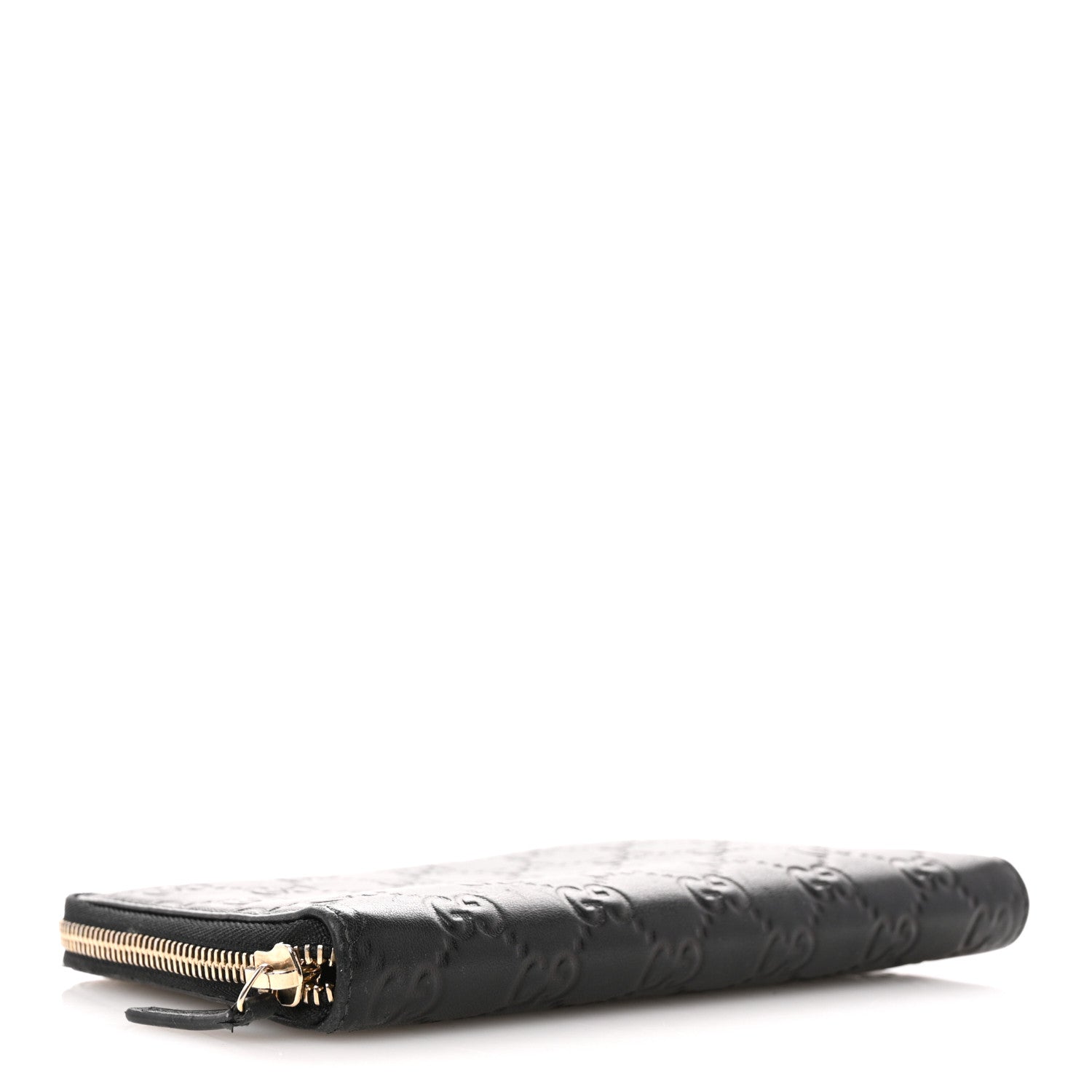 Gucci Guccissima Zip Around Travel Wallet Black 4 of 10