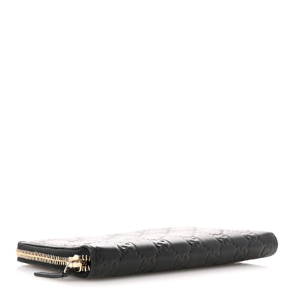 Gucci Guccissima Zip Around Travel Wallet Black 4 of 10