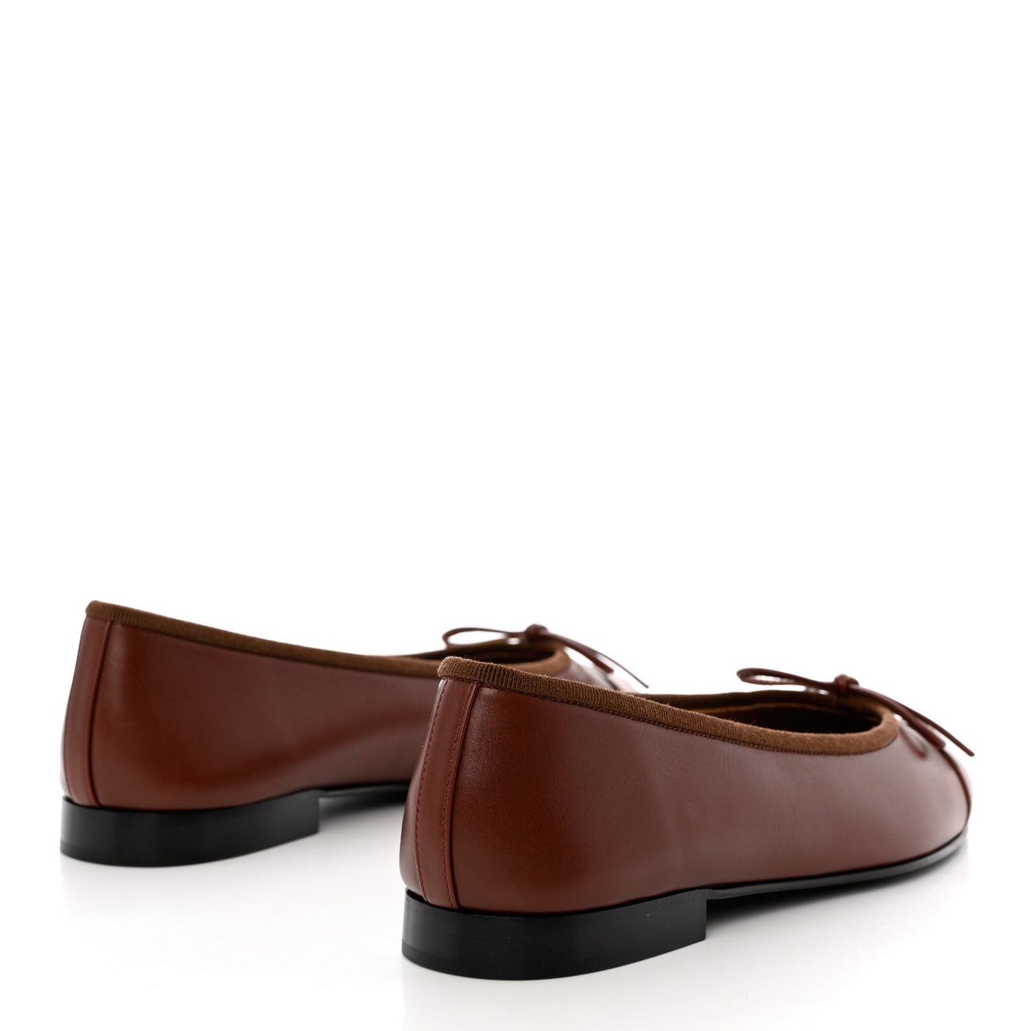Lambskin Cap Toe CC Ballerina Flats 37 Burgundy