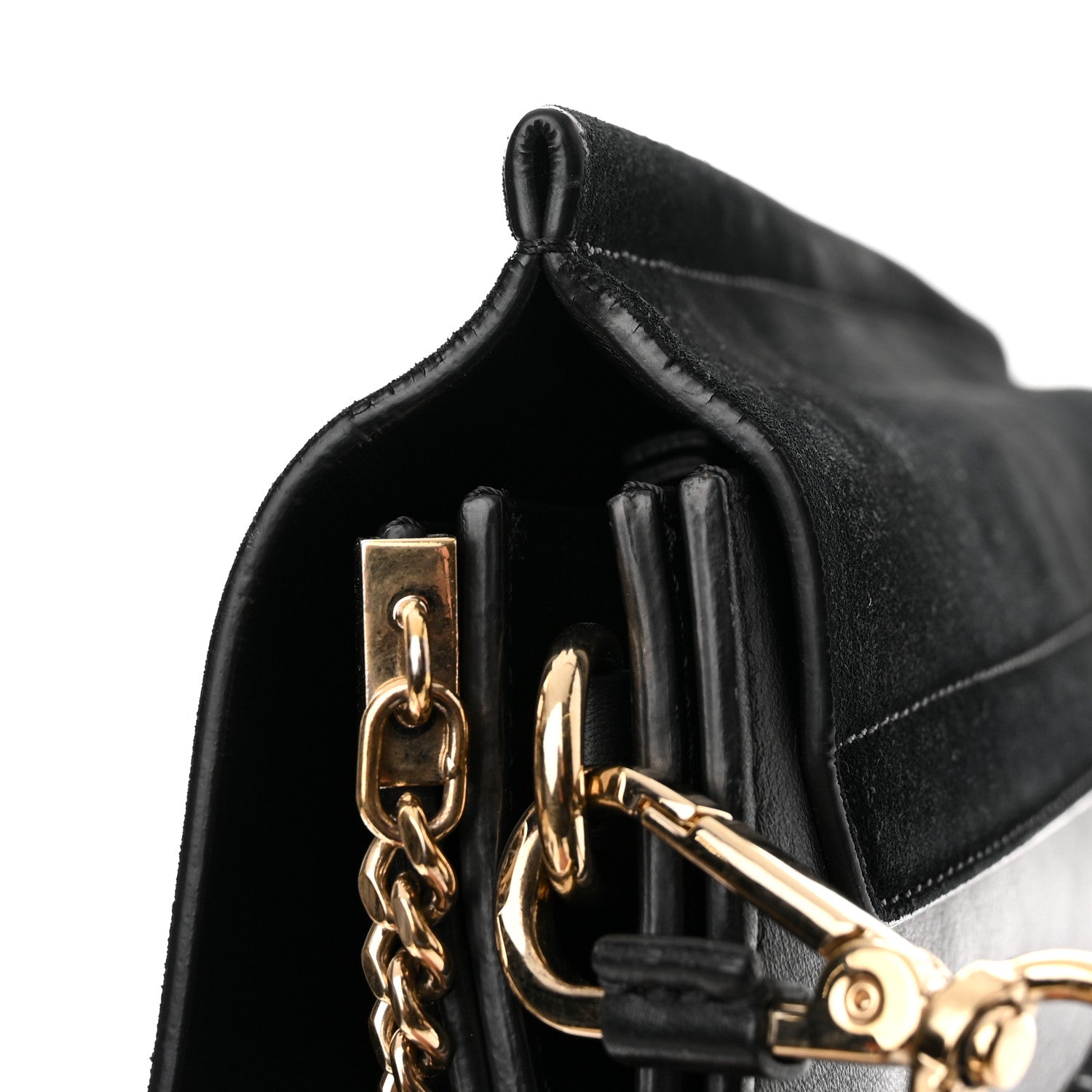 Chloe Suede Calfskin Medium Faye Shoulder Bag Black 11 of 12
