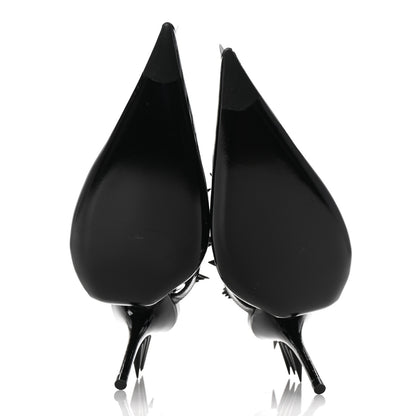 Balenciaga Glossy Calfskin Spiked Pumps 36 Black 6 of 10