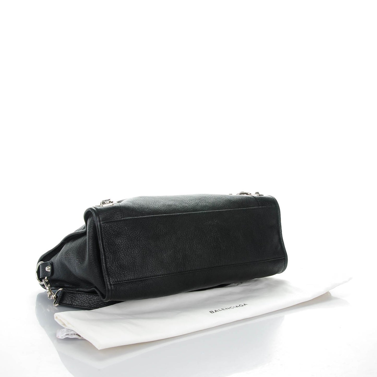 Chevre Silver Metallic Edge Hardware City Black