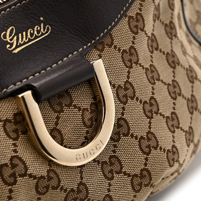 Gucci Monogram Large D Gold Hobo Dark Brown 17 of 17