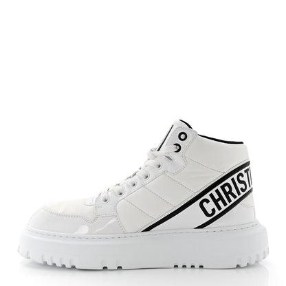 Christian Dior Nylon Fabric Womens D-Player High Top Sneakers 38 White Black 1 of 8