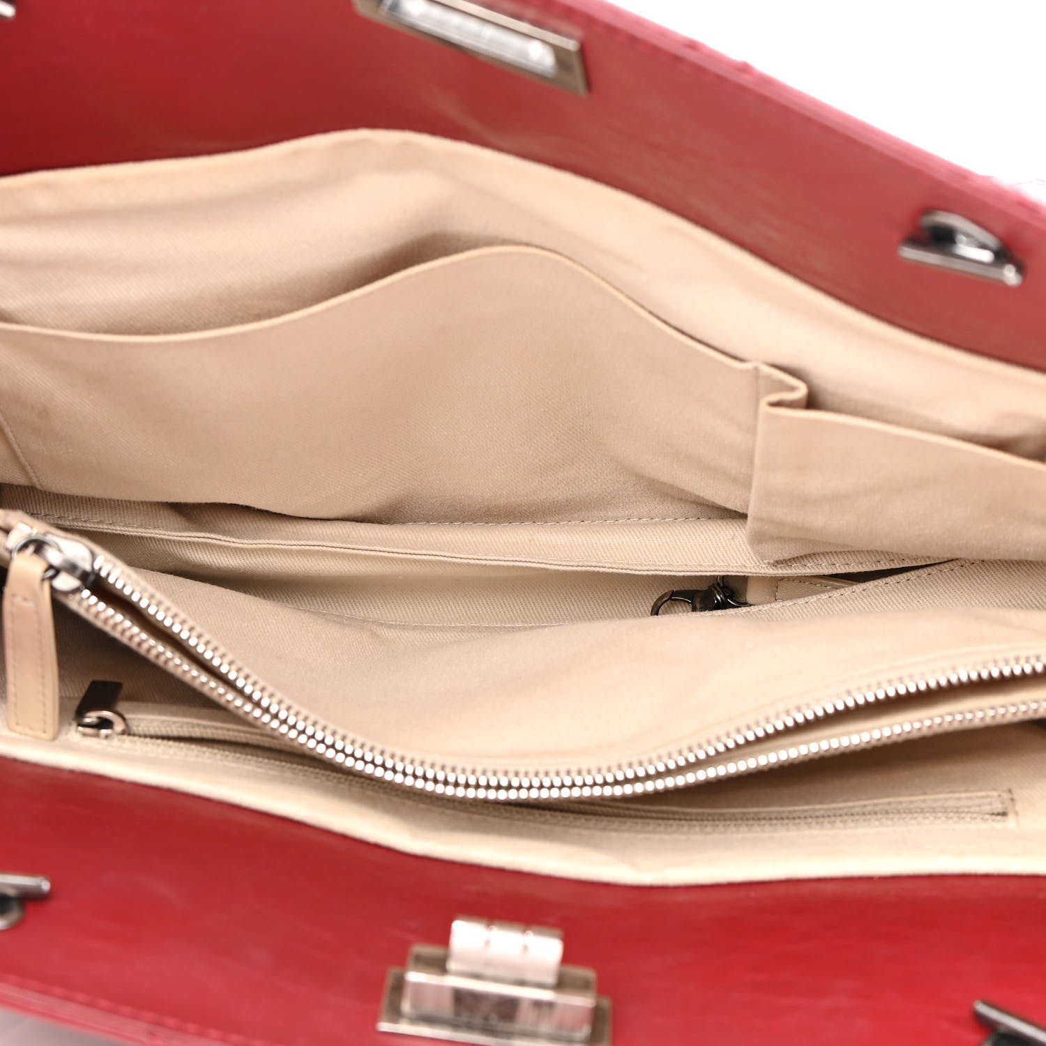 Chanel Aged Calfskin Quilted Reissue 2.55 Tote Red 5 of 11