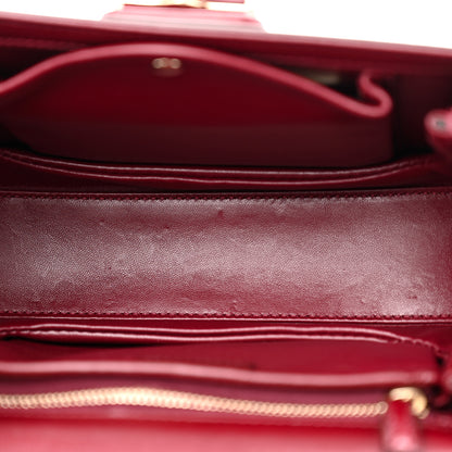 Gucci Boarded Dyana Lux Calfskin Web Monochrome Small Bamboo 1947 Top Handle Bag Rosso Ancora 5 of 11