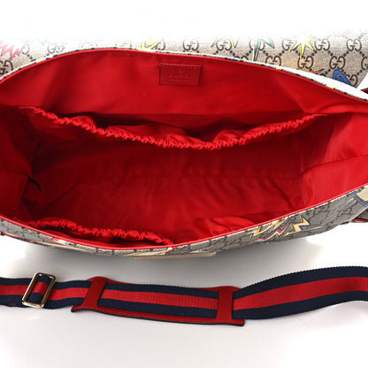 Gucci GG Supreme Monogram Space Diaper Bag Red 5 of 14