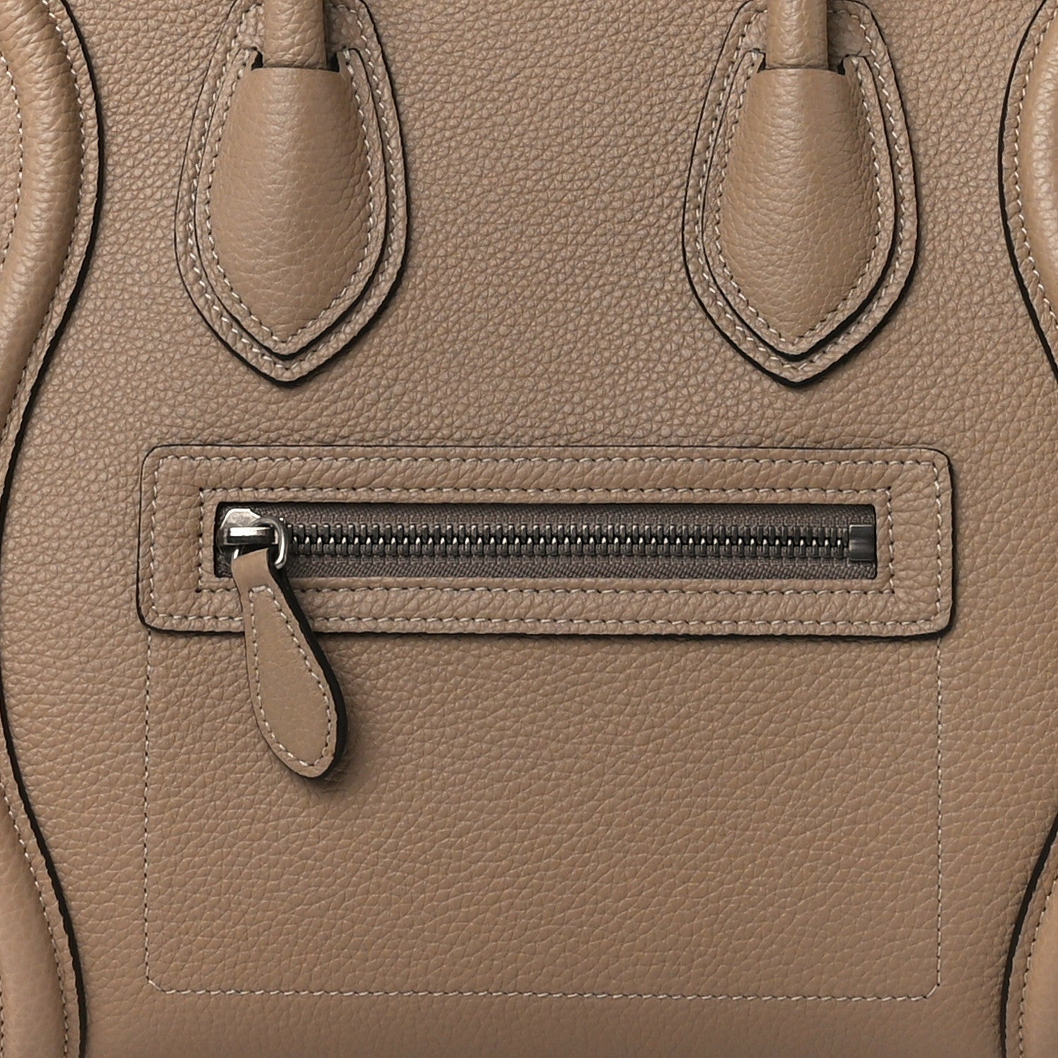 Celine Drummed Calfskin Micro Luggage Dune 9 of 15