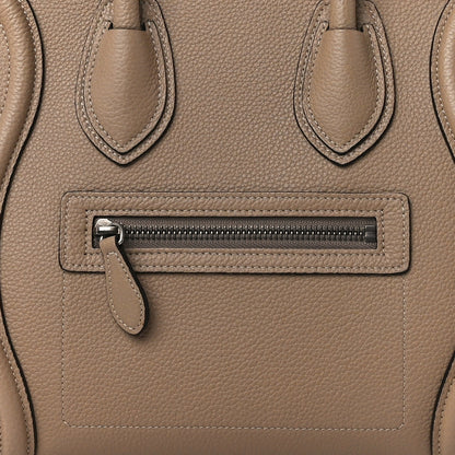 Celine Drummed Calfskin Micro Luggage Dune 9 of 15