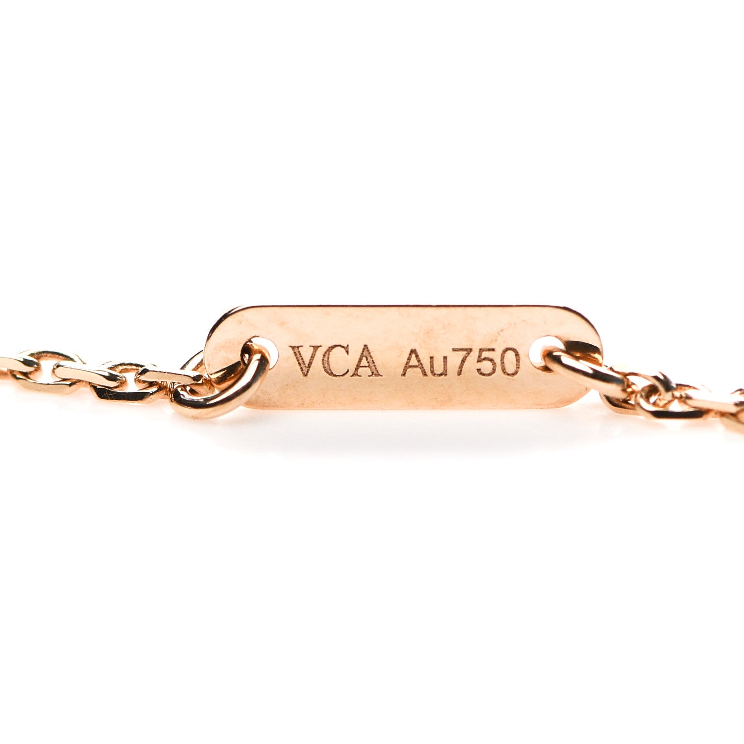 Van Cleef & Arpels 18K Rose Gold Carnelian Sweet Alhambra Pendant Necklace 5 of 6