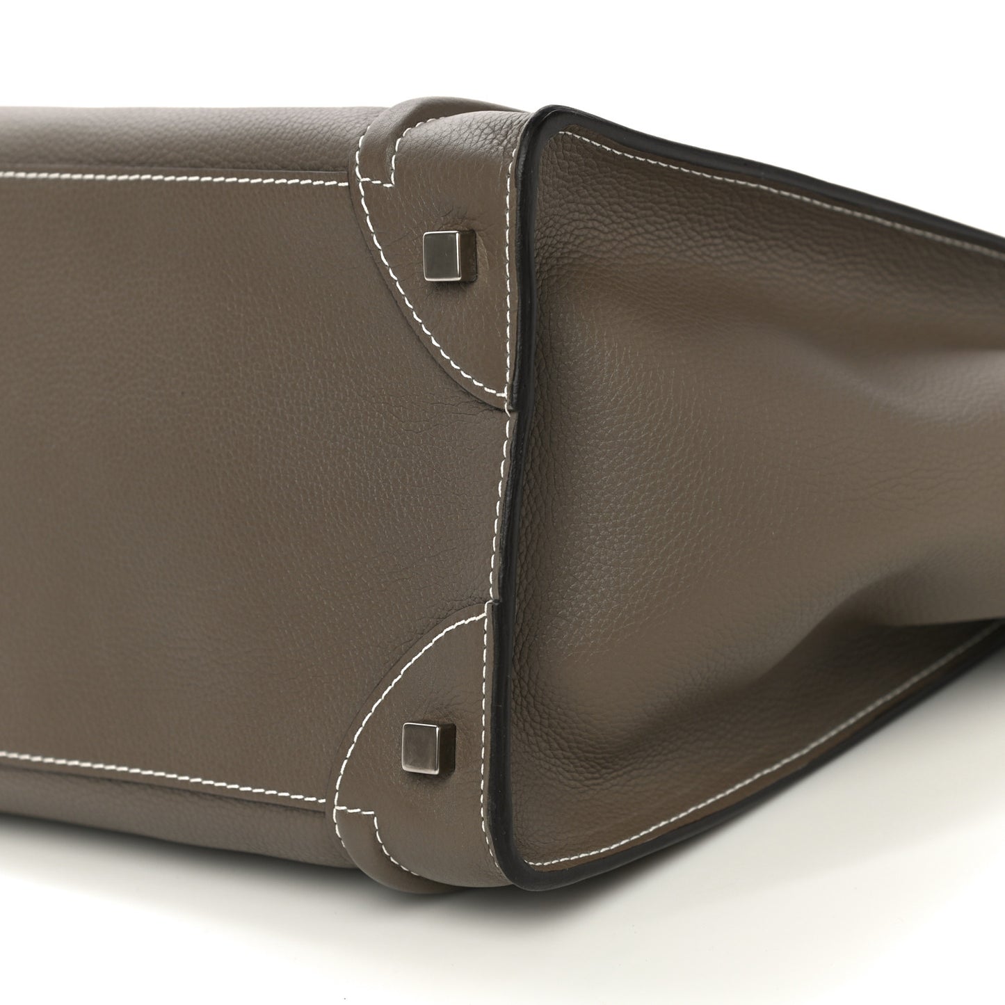 Drummed Calfskin Mini Luggage Bag Souris