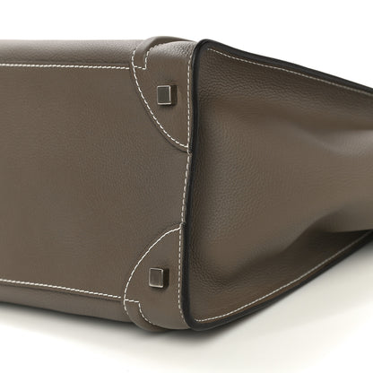 Celine Drummed Calfskin Mini Luggage Bag Souris 9 of 9