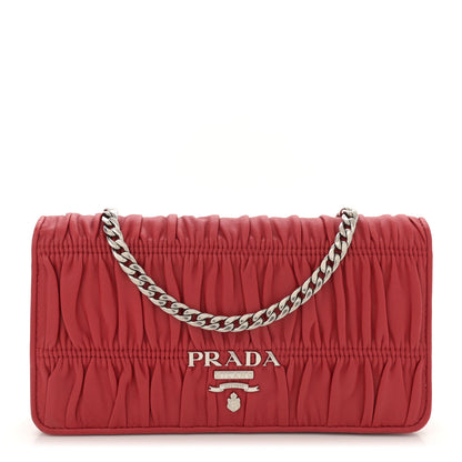 Prada Nappa Gaufre Wallet On Chain Fuoco 1 of 11