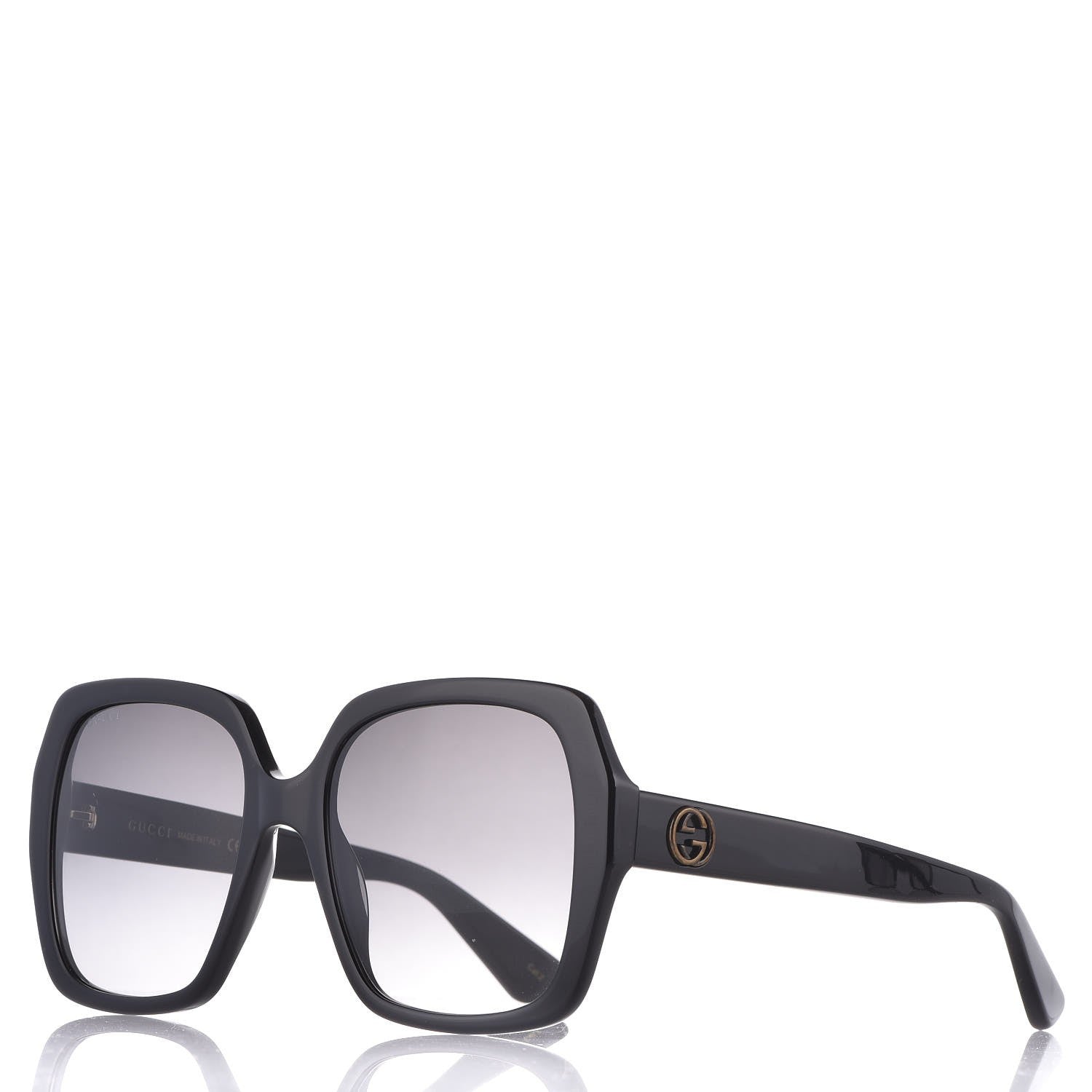 Gucci Acetate Square Frame GG0096S Sunglasses Black 1 of 8