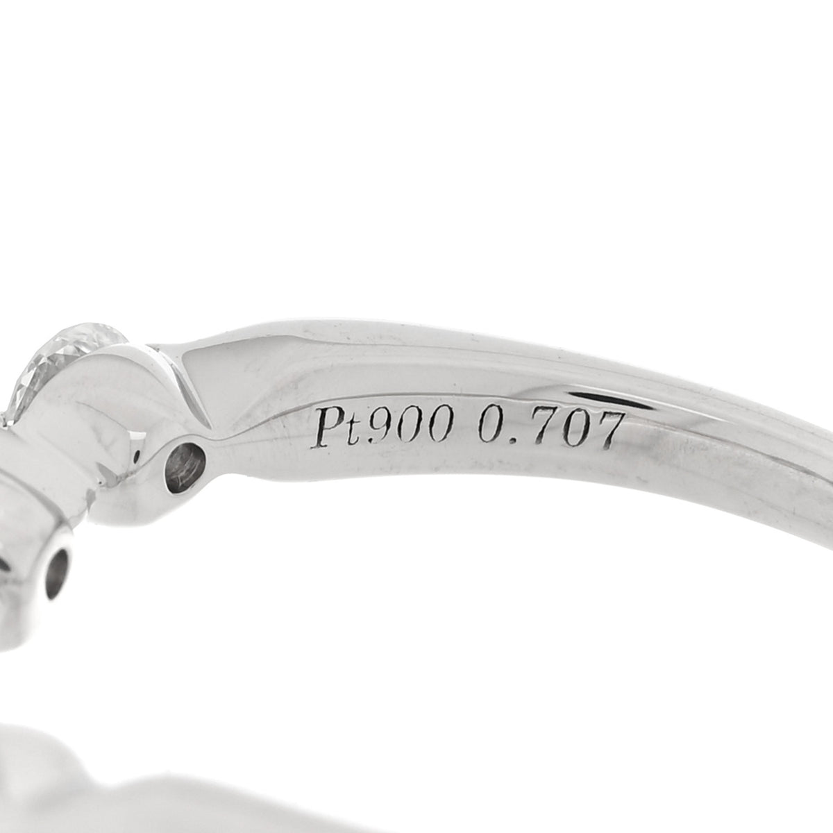 Platinum Diamond .70ctw Curved Band Ring 51 5.75