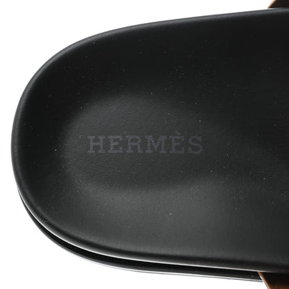 Hermes Suede Goatskin Womens Chypre Sandals 37 Naturel 7 of 9