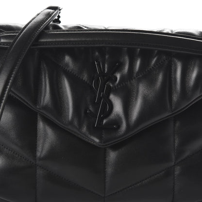 Saint Laurent Lambskin Quilted Small Loulou Puffer Monogram Chain Satchel Black 8 of 8