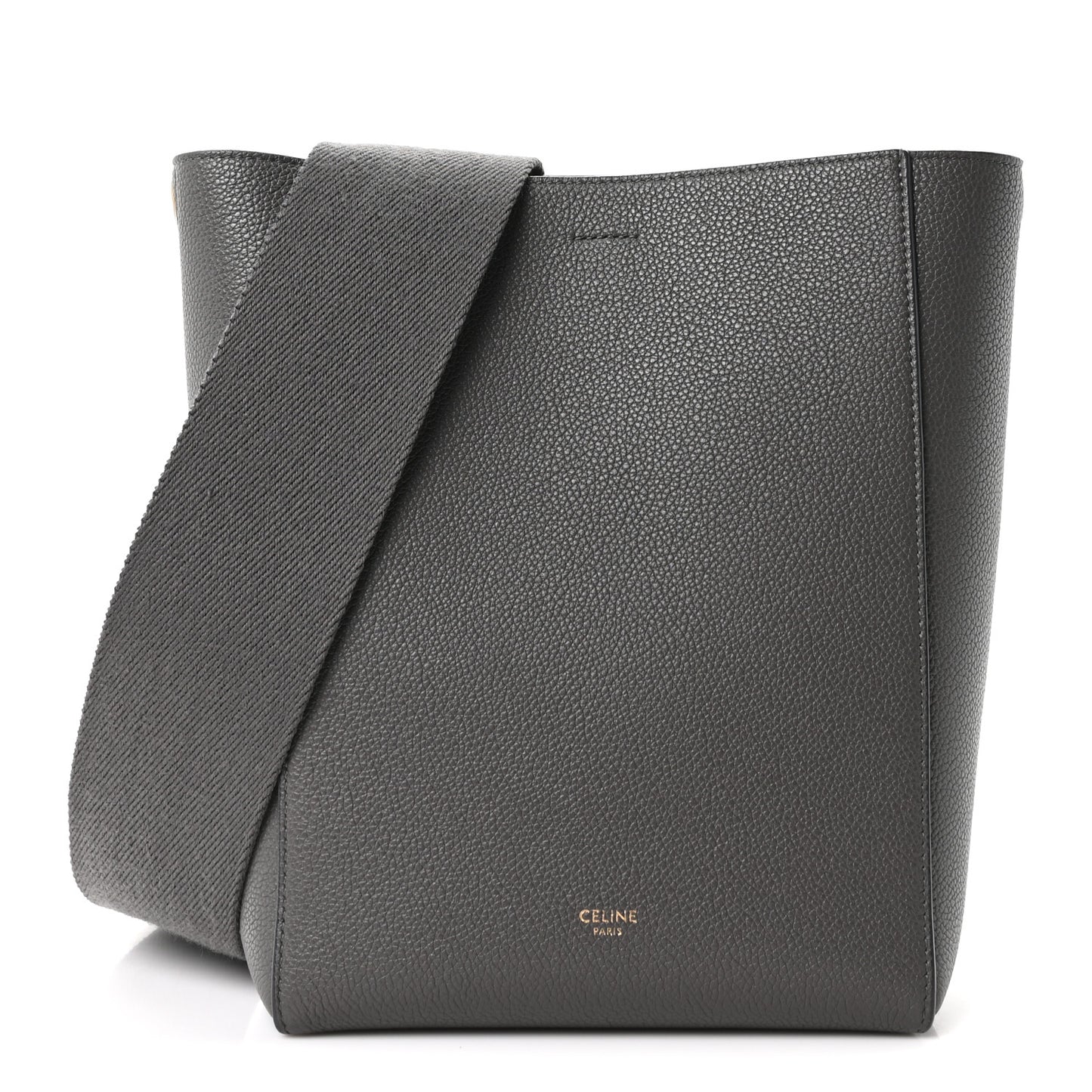 Soft Grained Calfskin Small Sangle Bucket Bag Kohl