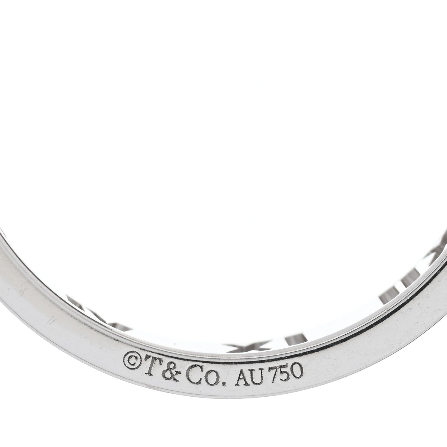 Tiffany 18K White Gold Diamond Atlas Pierced Ring 53 6.25 4 of 4