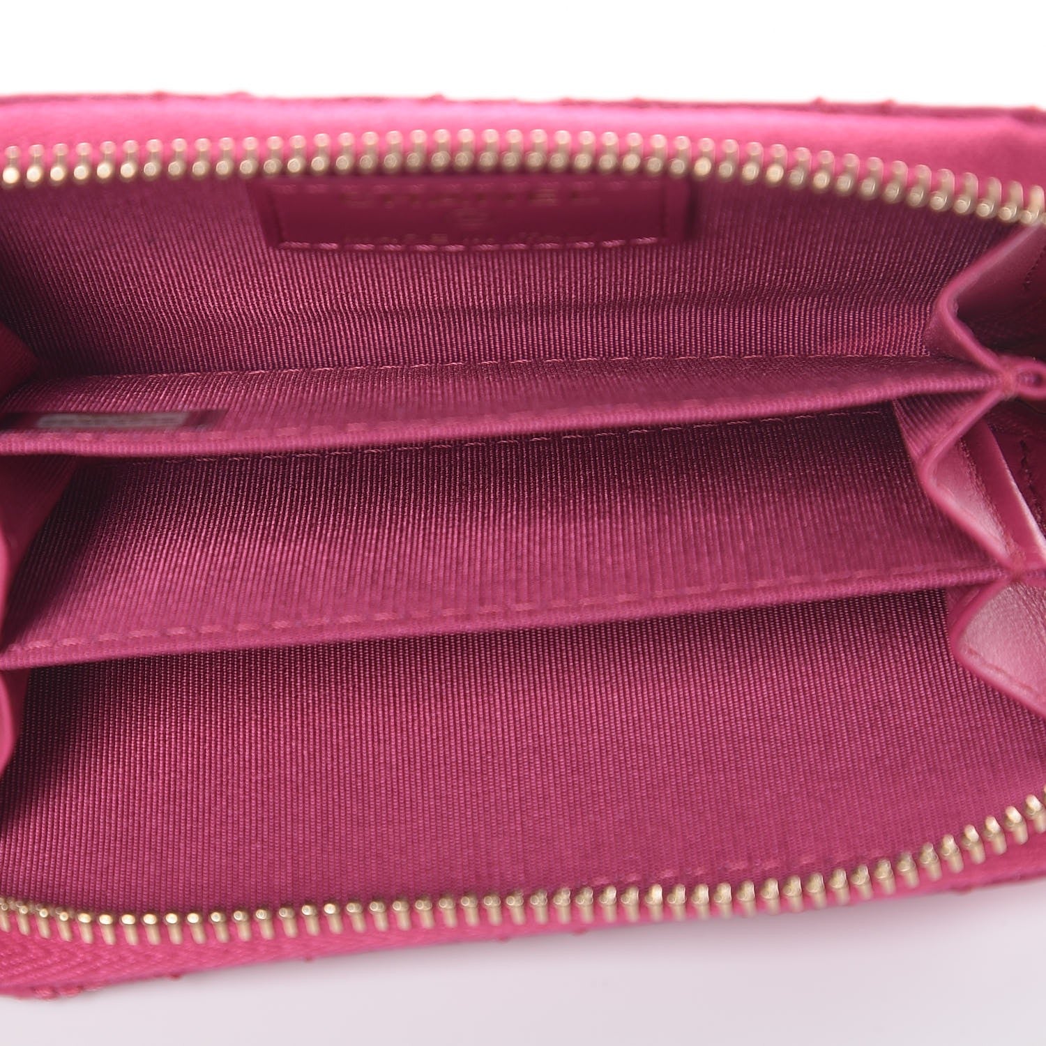 Chanel Lambskin Camellia Embossed Zip Coin Purse Pink 5 of 8